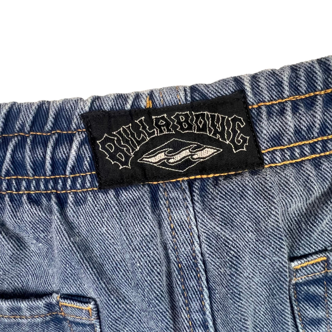 Vintage 90's Billabong Drawsring Denim Shorts Blue