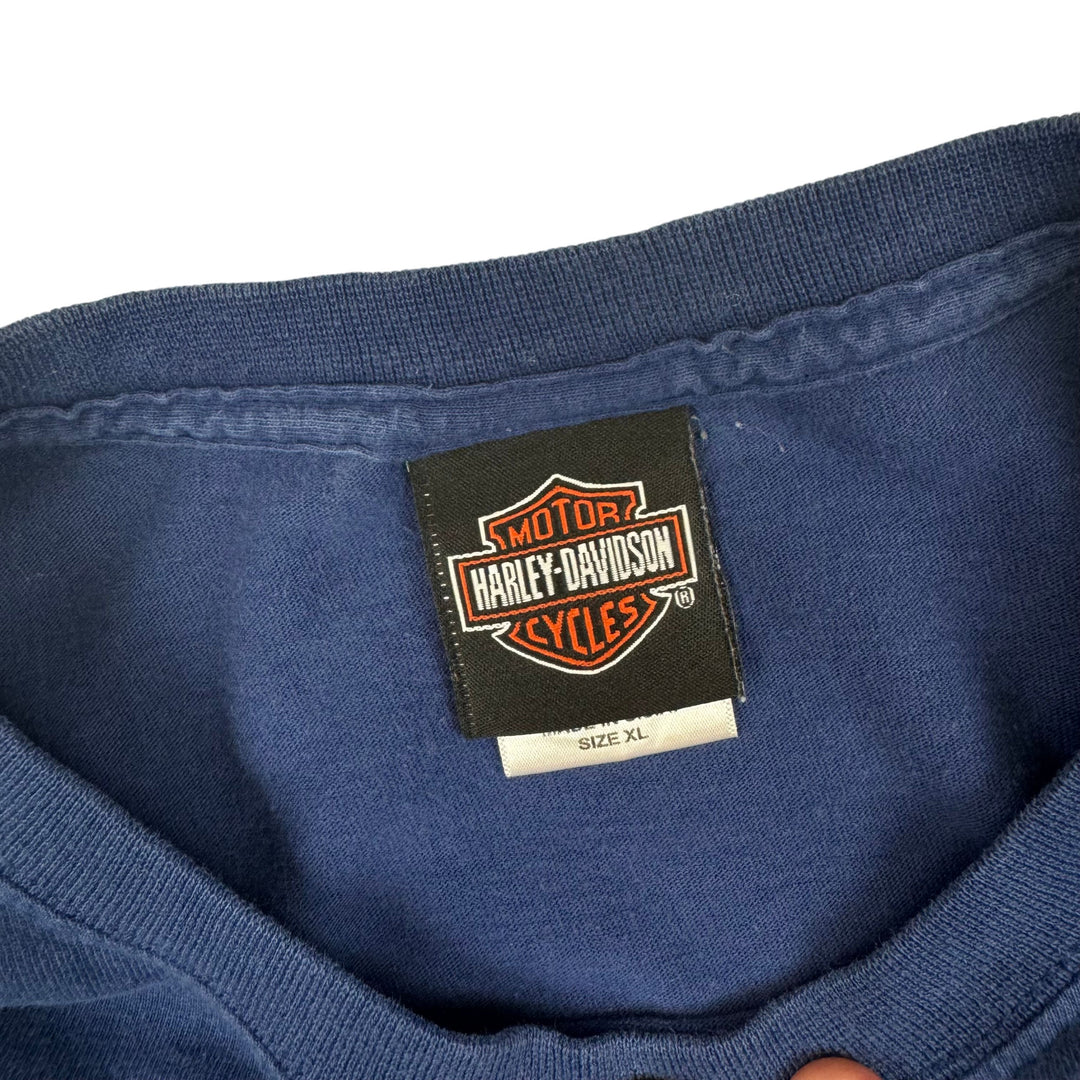 Harley-Davidson Reno Nevada 2007 Long Sleeve Graphic T-shirt Blue Grey