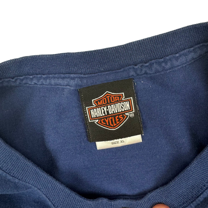 Harley-Davidson Reno Nevada 2007 Long Sleeve Graphic T-shirt Blue Grey