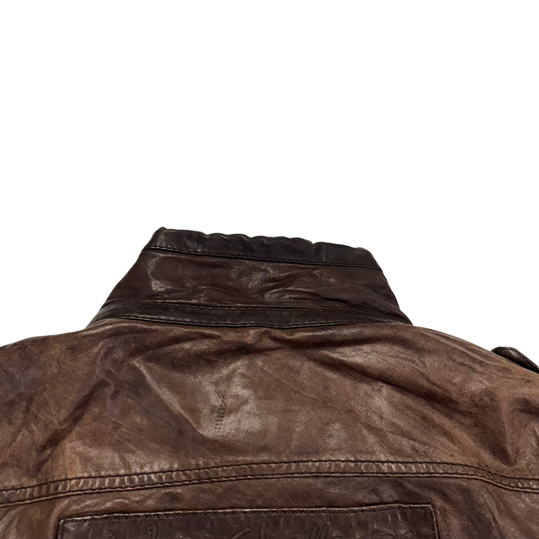 Camp David Leather Jacket Brown