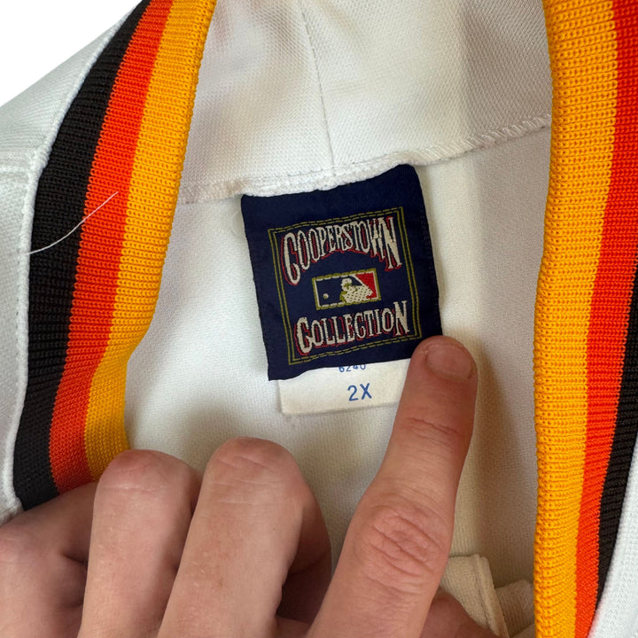 Vintage San Diego Padres 1984 Majestic Cooperstown Collection Baseball Jersey White Orange Rare