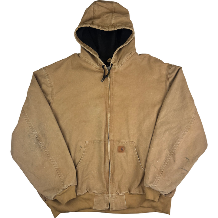 Carhartt Active Full-Zip Workwear Hooded Jacket Brown J28 CML
