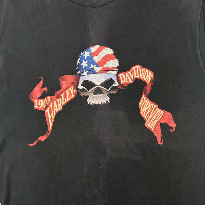 Harley Davidson Roeder Skull Graphic Sleeveless T-Shirt