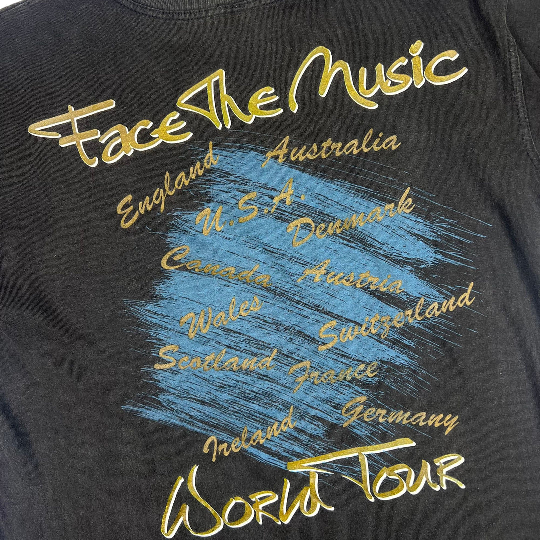 Vintage Torvill & Dean Iceskating Face The Music World Tour T-shirt Black