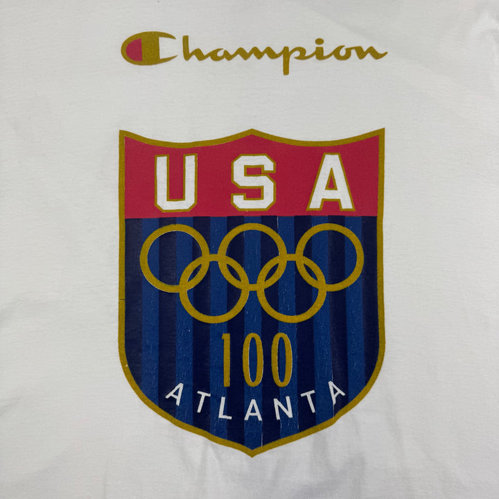 Vintage 1996 Champion USA Atlanta Olympics 90's Graphic T-shirt White