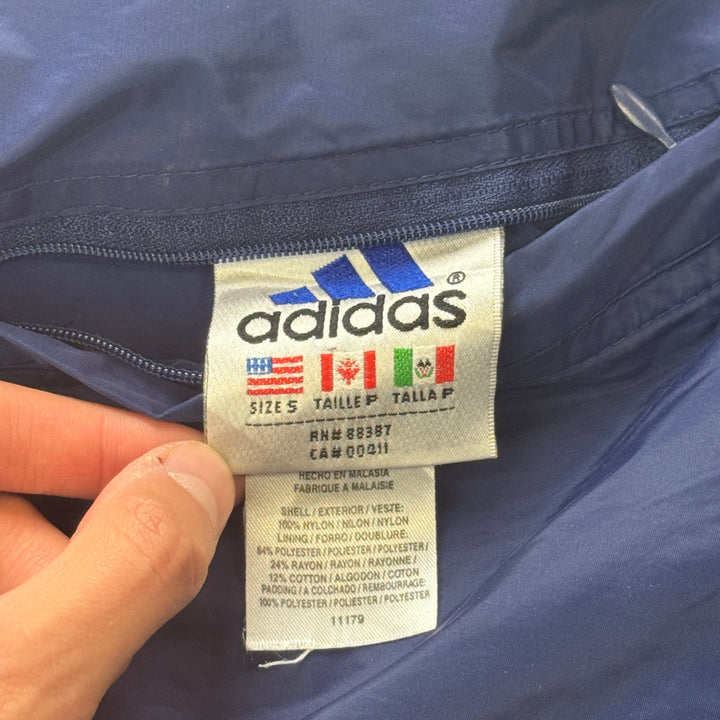 Adidas 90's Reversible Full-Zip Hooded Jacket Grey Navy