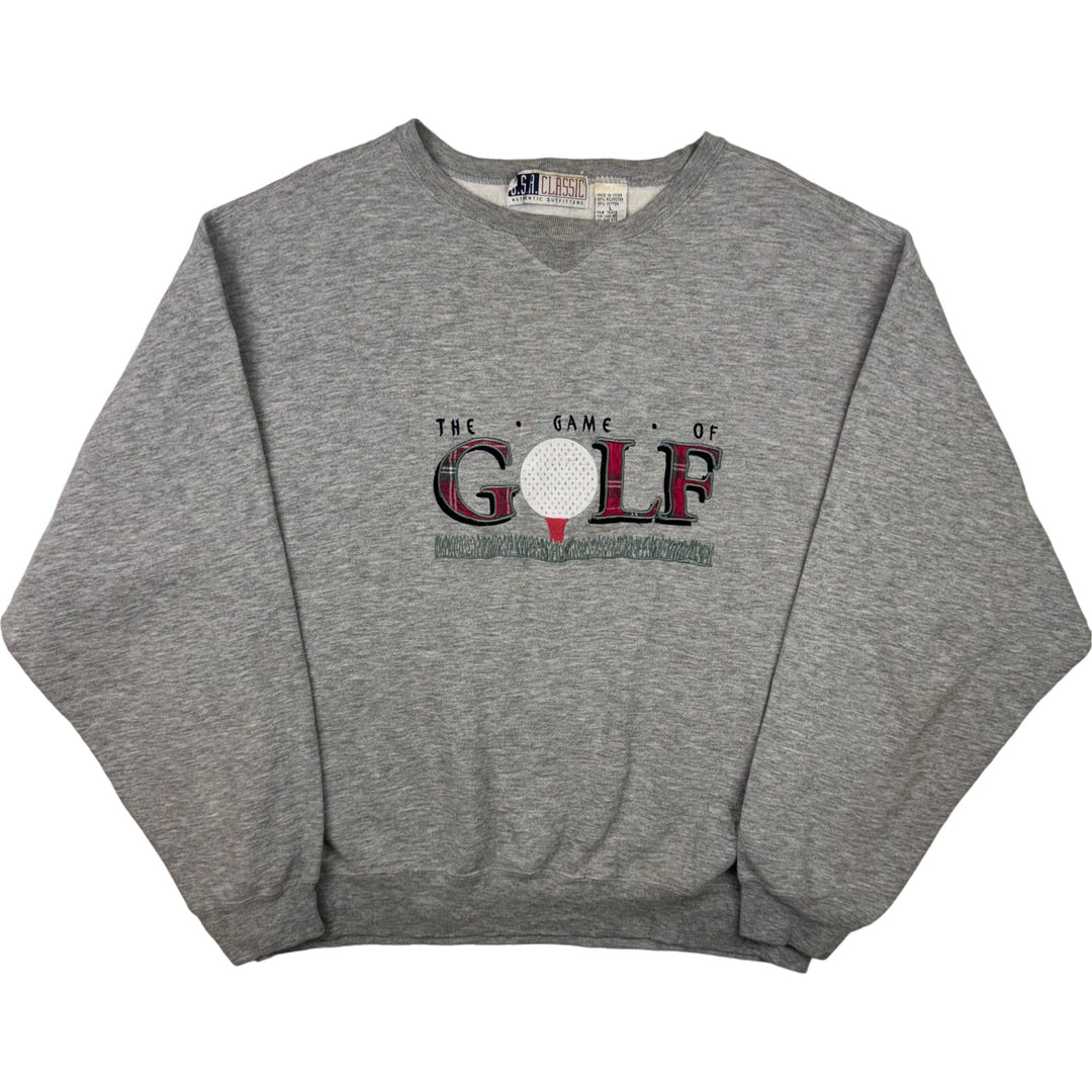 USA Classic 90's Embroidered The Game of Golf Sweatshirt Grey