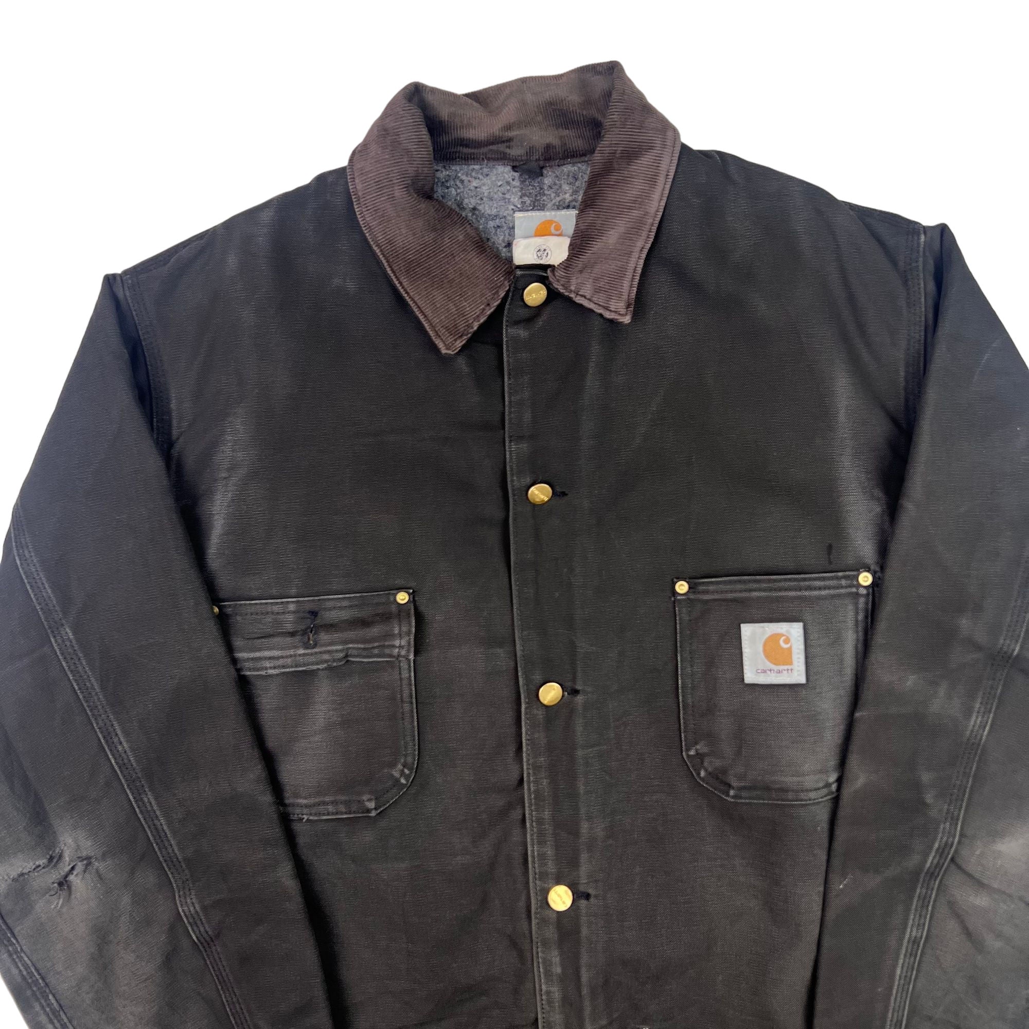 Carhartt Blanked Lined Chore Jacket Black | Bring It Back