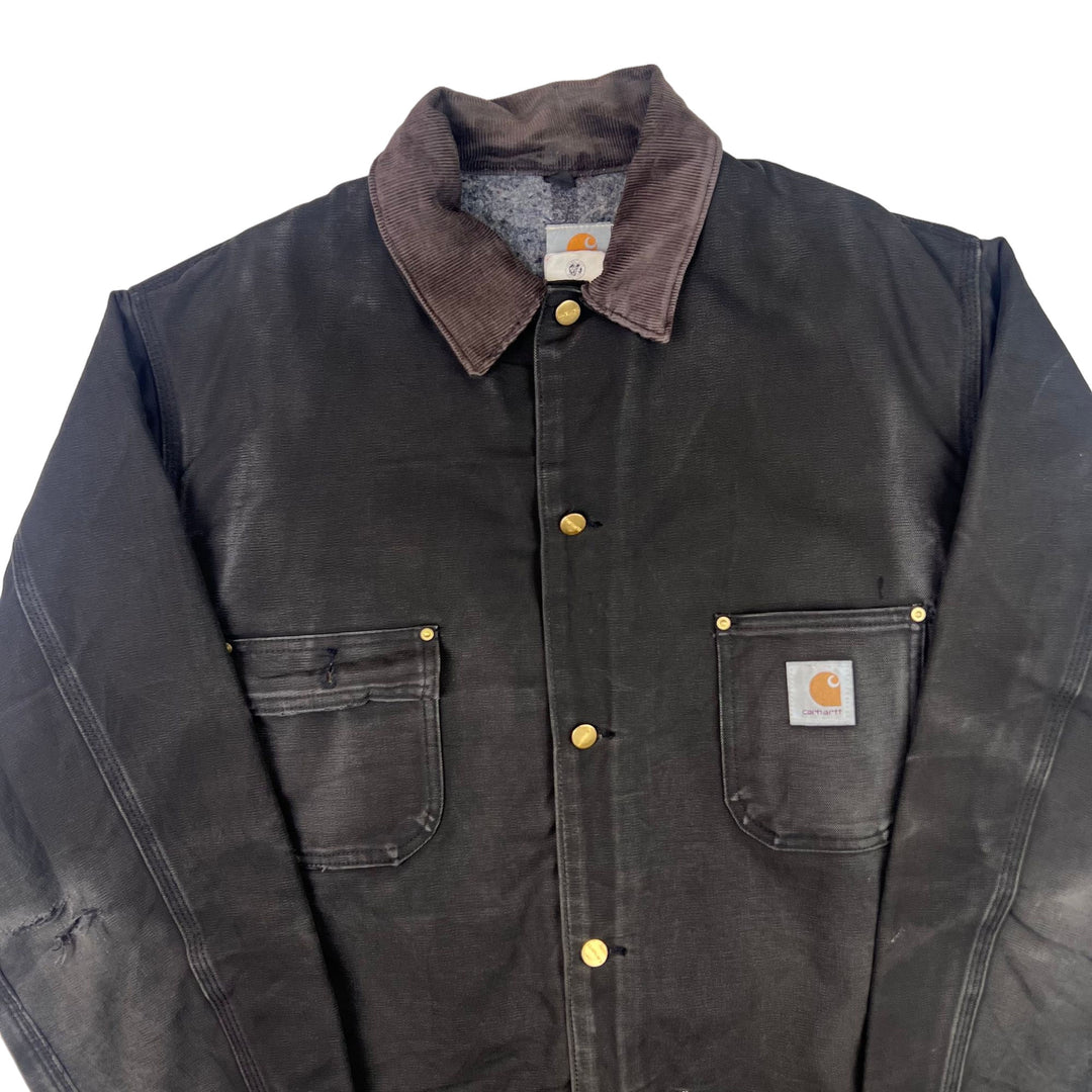 Carhartt Blanked Lined Chore Jacket Black C01 BLK