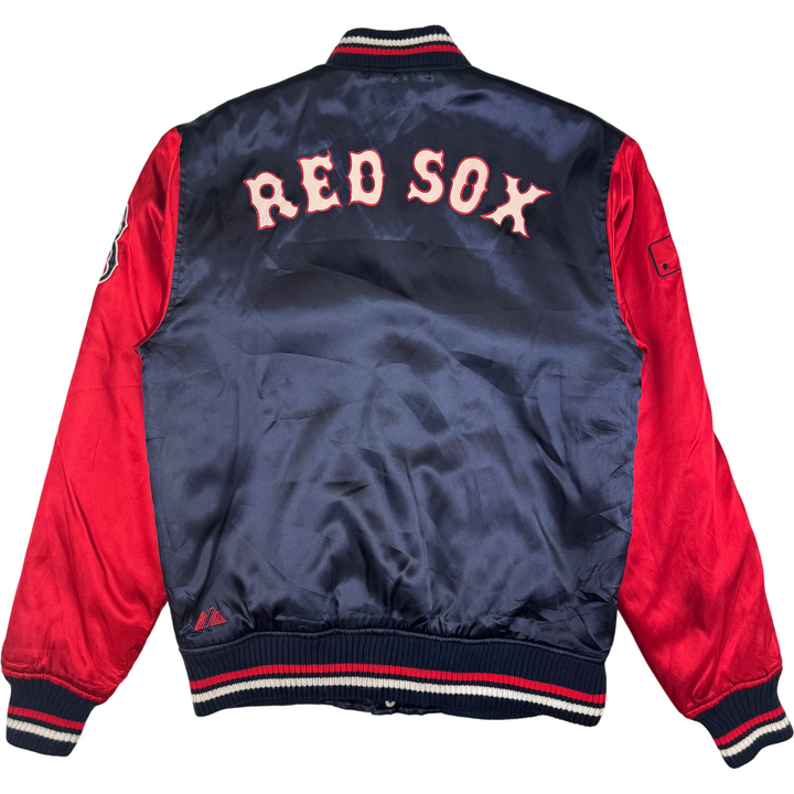 Vintage Majestic Cooperstown Boston Red Sox MLB Varsity Jacket Navy Red