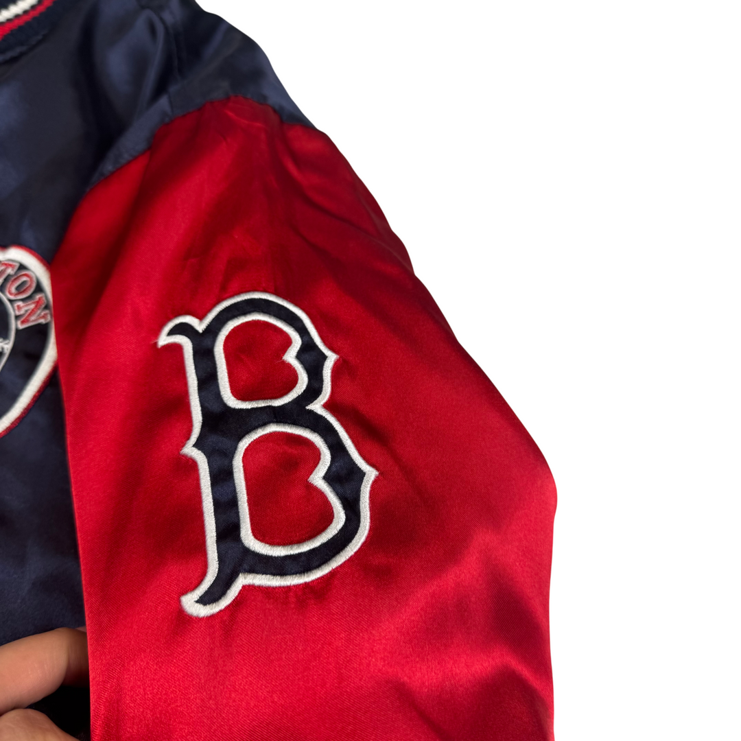 Vintage Majestic Cooperstown Boston Red Sox MLB Varsity Jacket Navy Red