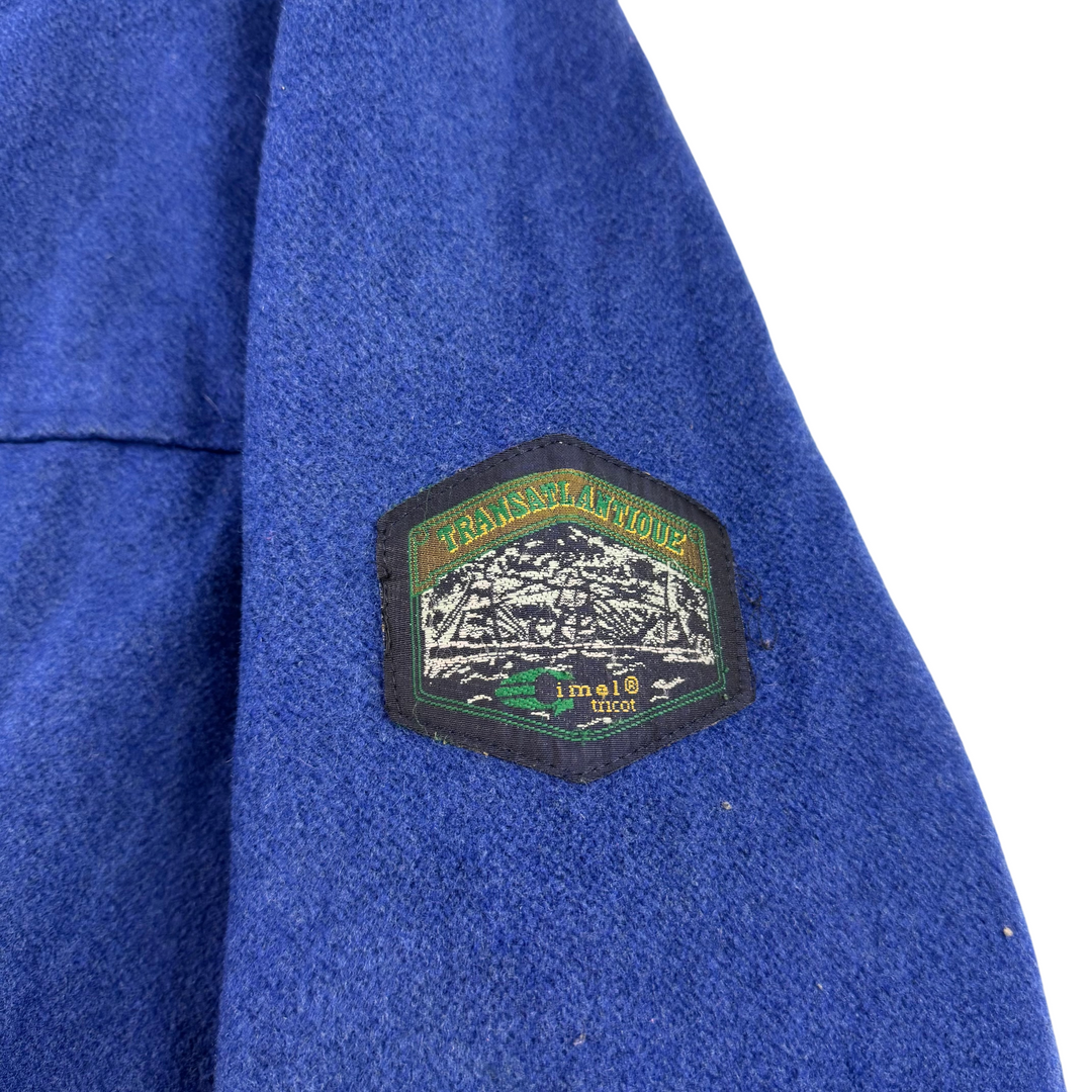 Vintage Gimel Full-Zip Wool Barn Coat Jacket Blue