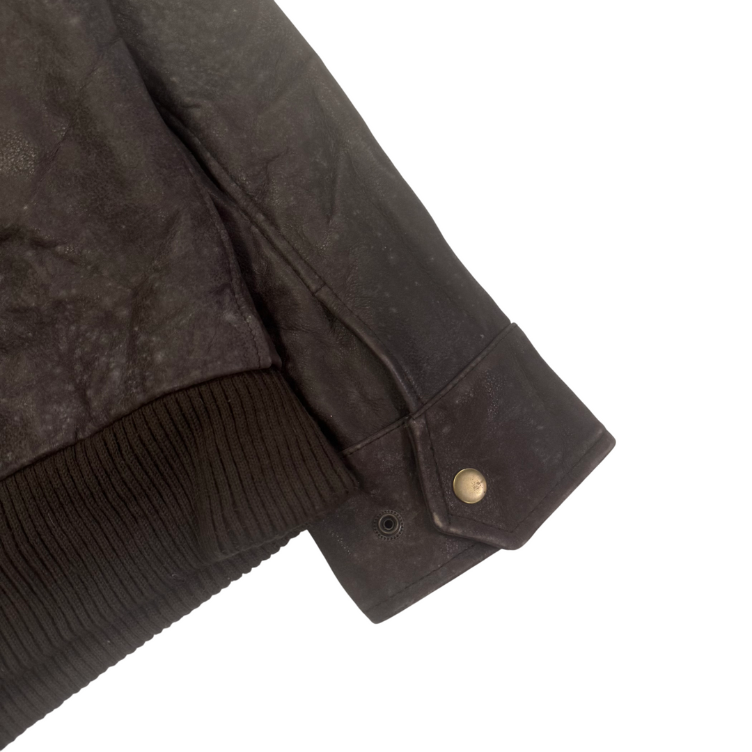 Cherokee Leather Biker Jacket Black