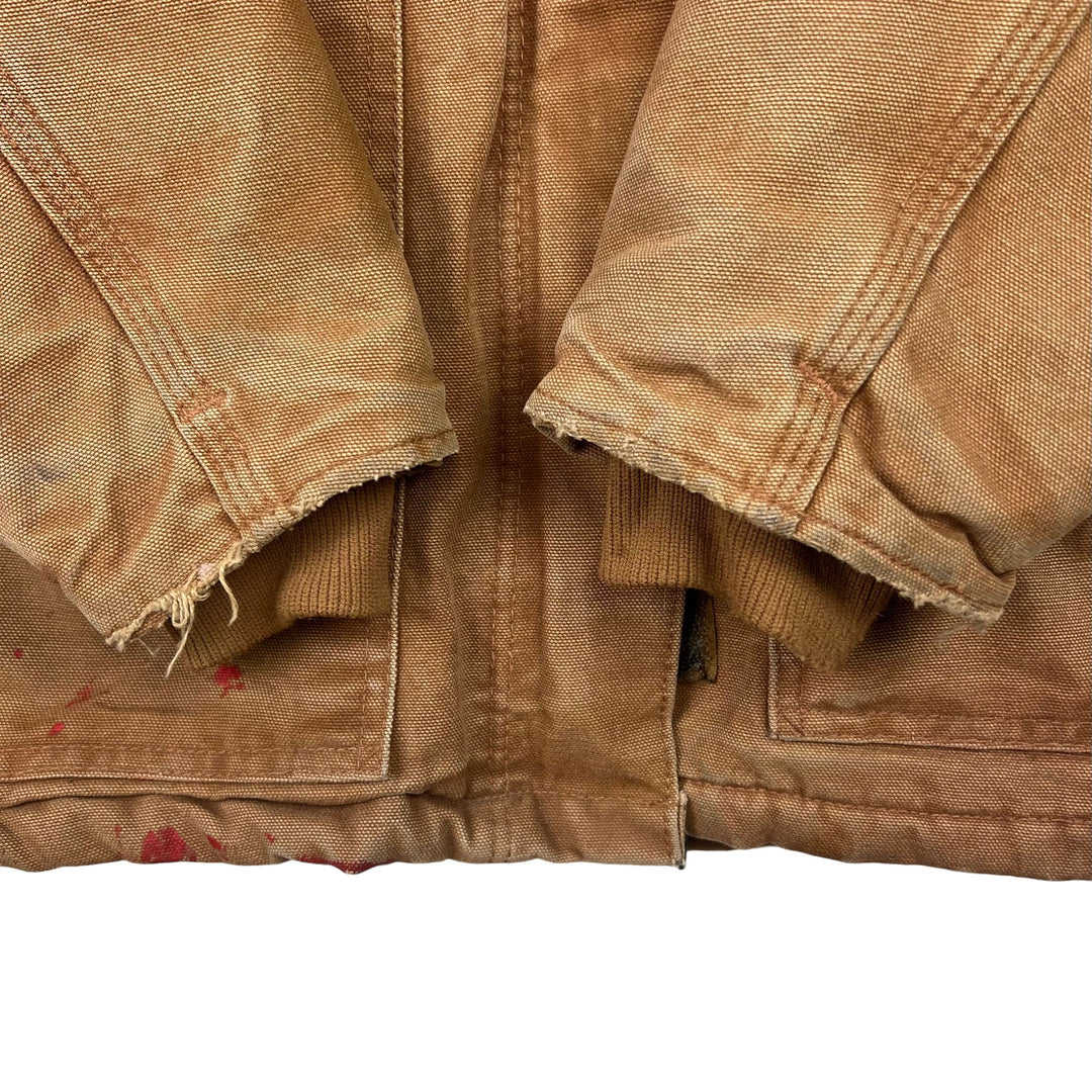 Carhartt Quilted Lined Artic Canvas Workwear Jacket Brown WC028 BRN