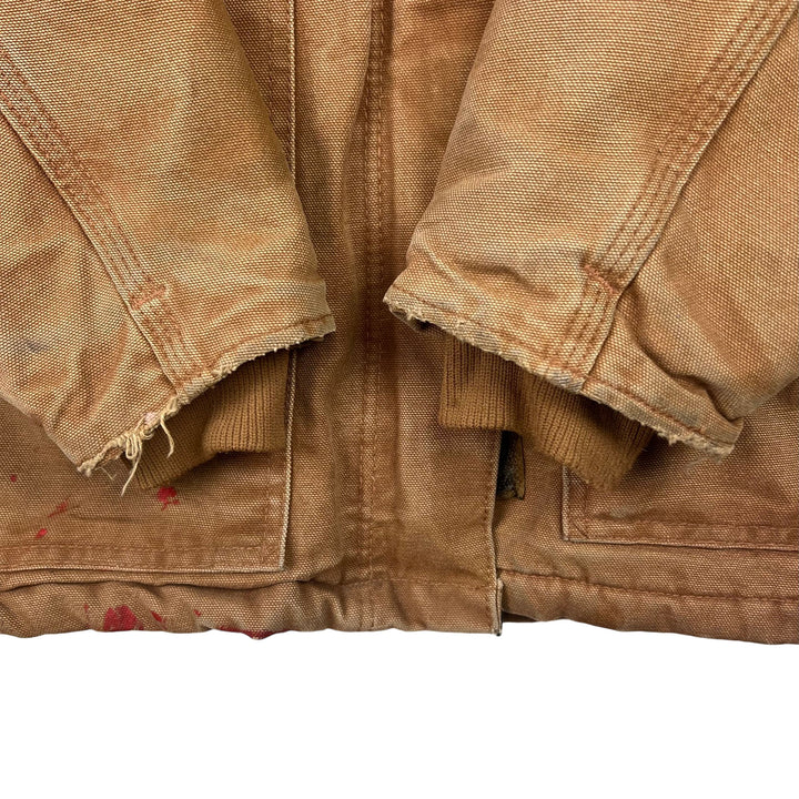Carhartt Quilted Lined Artic Canvas Workwear Jacket Brown WC028 BRN