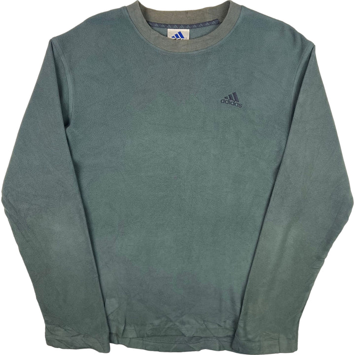 Vintage 90's Adidas Embroidered Logo Fleece Sweatshirt Green