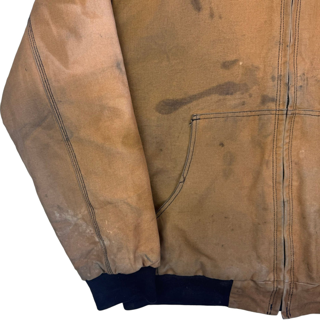 Cowboy Hardware 'Ride Hard Live Hard' Distressed Workwear Active Jacket Brown