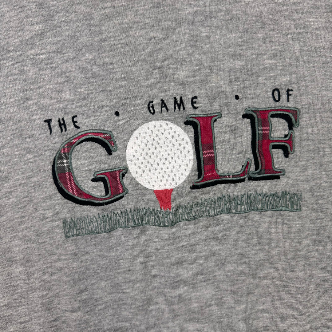 USA Classic 90's Embroidered The Game of Golf Sweatshirt Grey