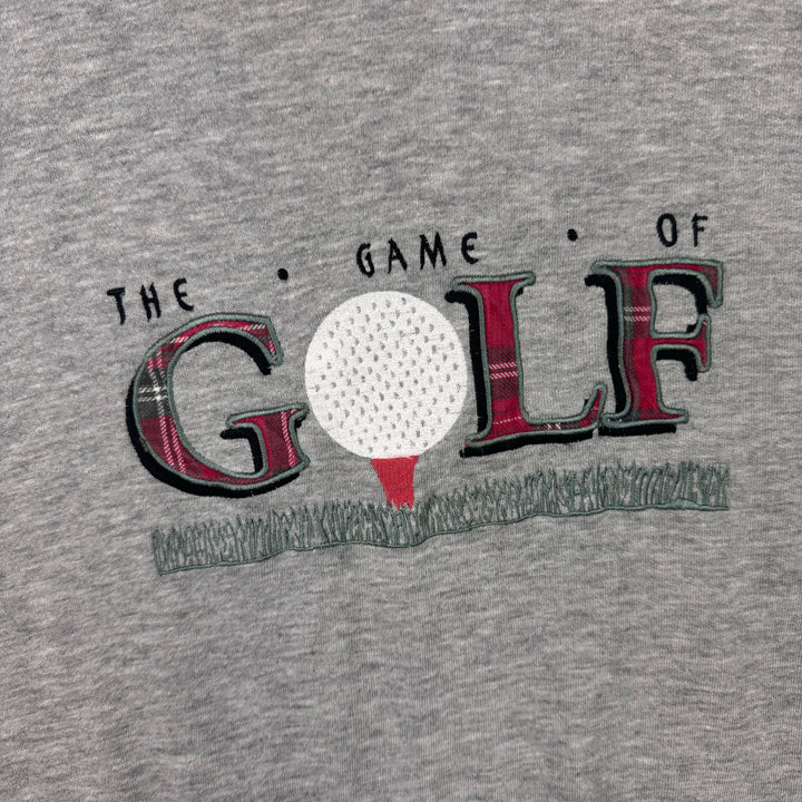 USA Classic 90's Embroidered The Game of Golf Sweatshirt Grey