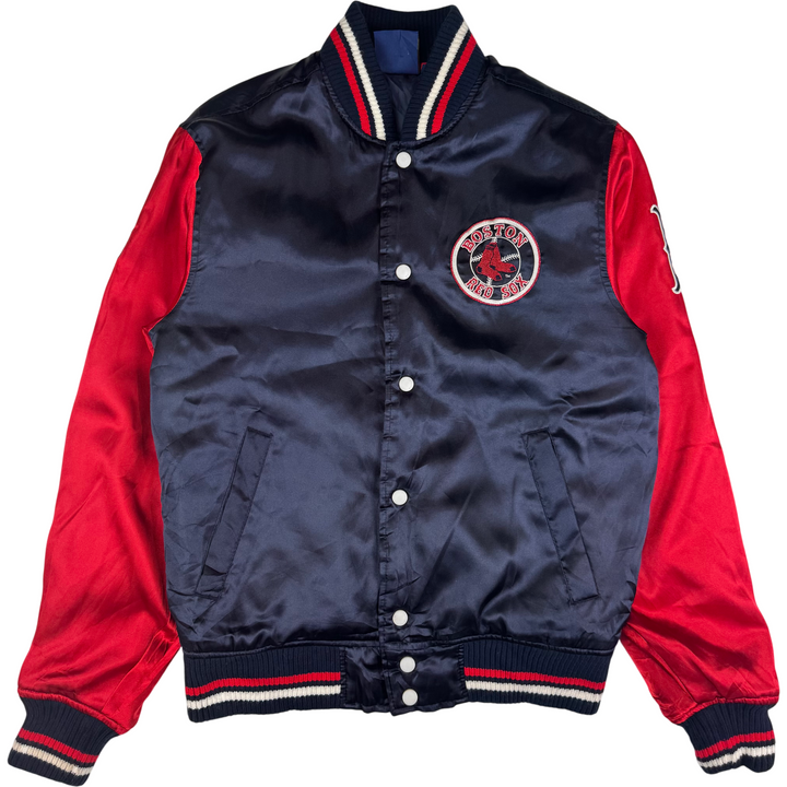 Vintage Majestic Cooperstown Boston Red Sox MLB Varsity Jacket Navy Red