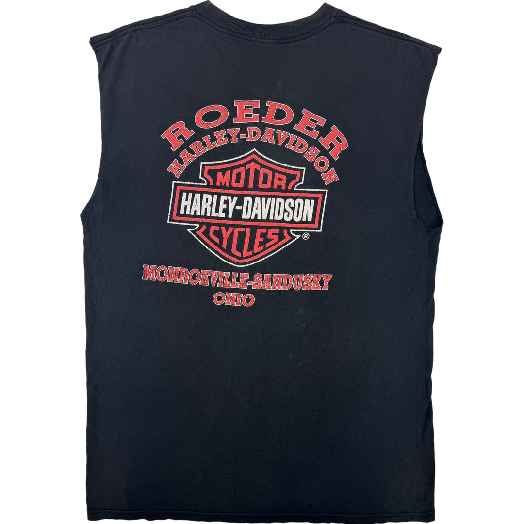 Harley Davidson Roeder Skull Graphic Sleeveless T-Shirt