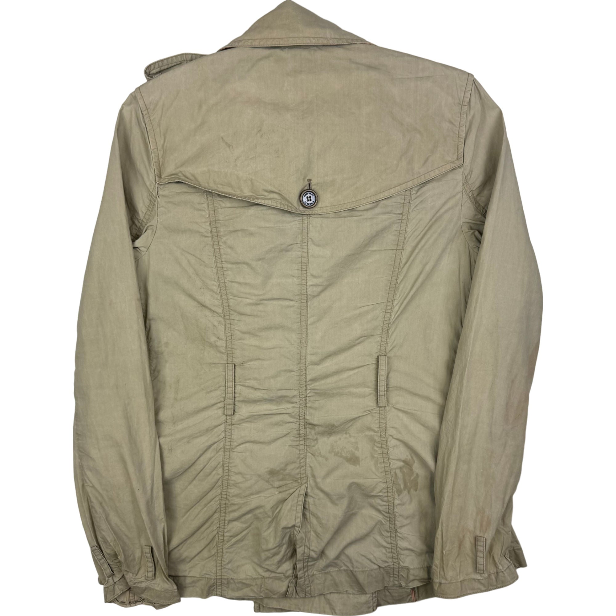 Burberry Brit Double-Breasted Short Trench Coat Utility Jacket