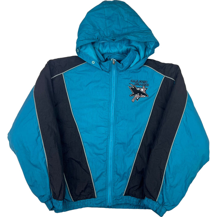 NHL San Jose Sharks Insulated Zip Up Jacket Teal Black