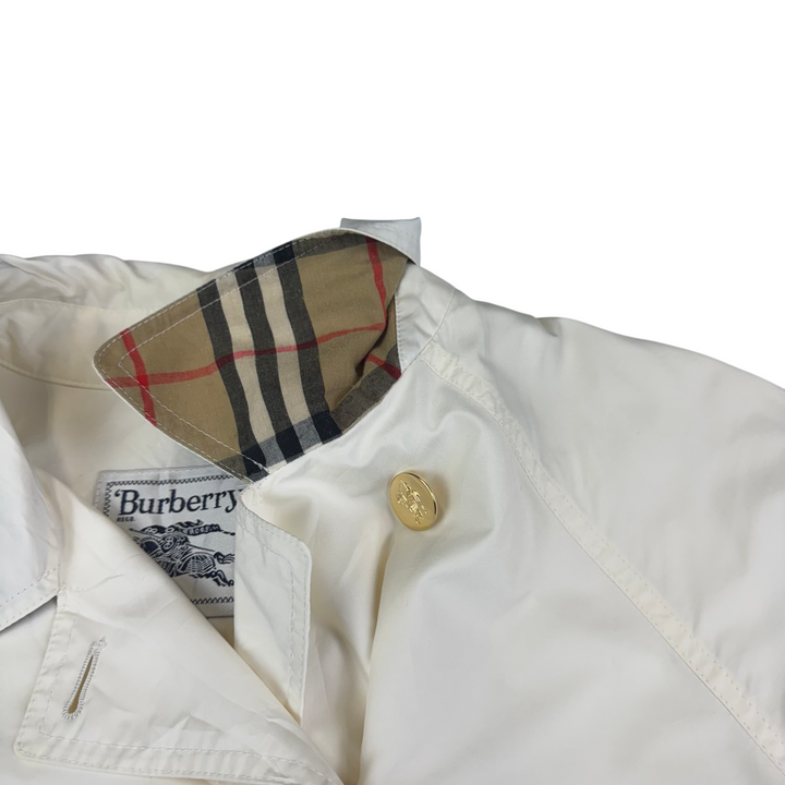 Vintage Burberrys 80's Double-Breasted Short Trench Coat White
