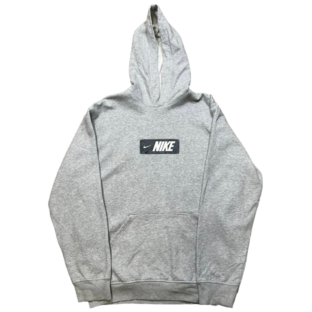 Nike 00s Grey Hooded Sweatshirt