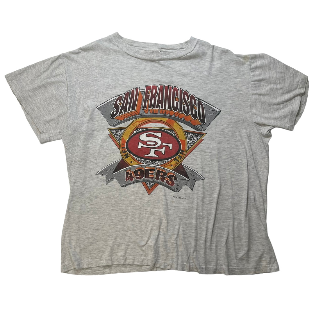 NFL San Fransisco 49'ers 1995 Grey Graphic Single Stitch T-Shirt