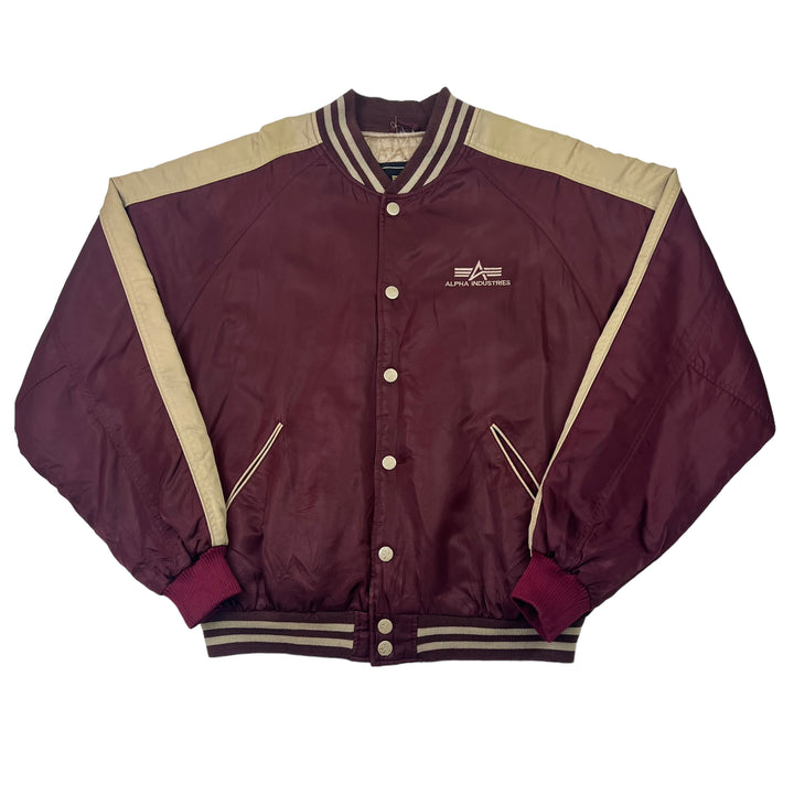 Alpha Industries Maroon Varsity Jacket