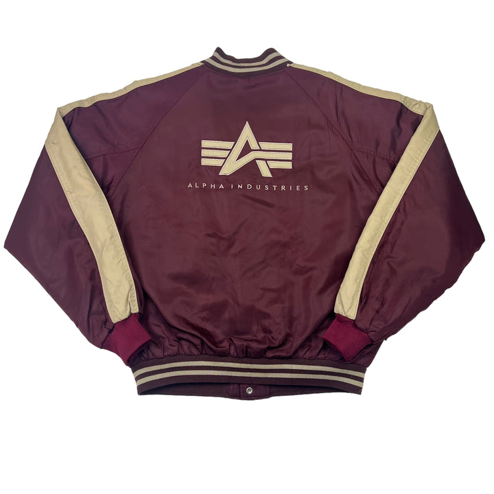 Alpha Industries Maroon Varsity Jacket