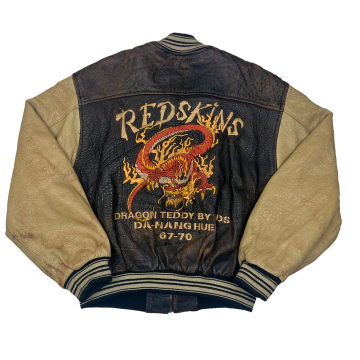 Redskins Rare 1967-1970 Dragon Teddy By RDS Leather Varsity Jacket