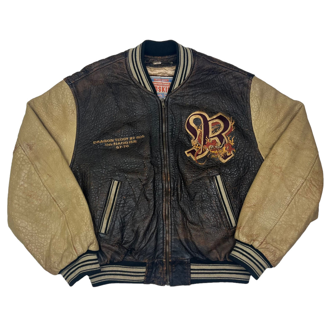 Redskins Rare 1967-1970 Dragon Teddy By RDS Leather Varsity Jacket