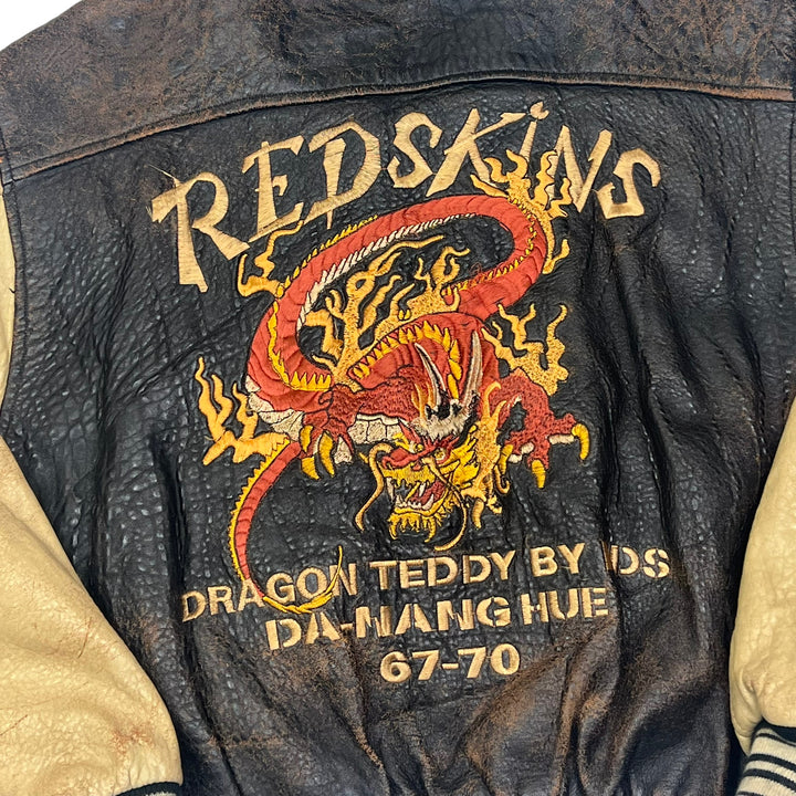 Redskins Rare 1967-1970 Dragon Teddy By RDS Leather Varsity Jacket