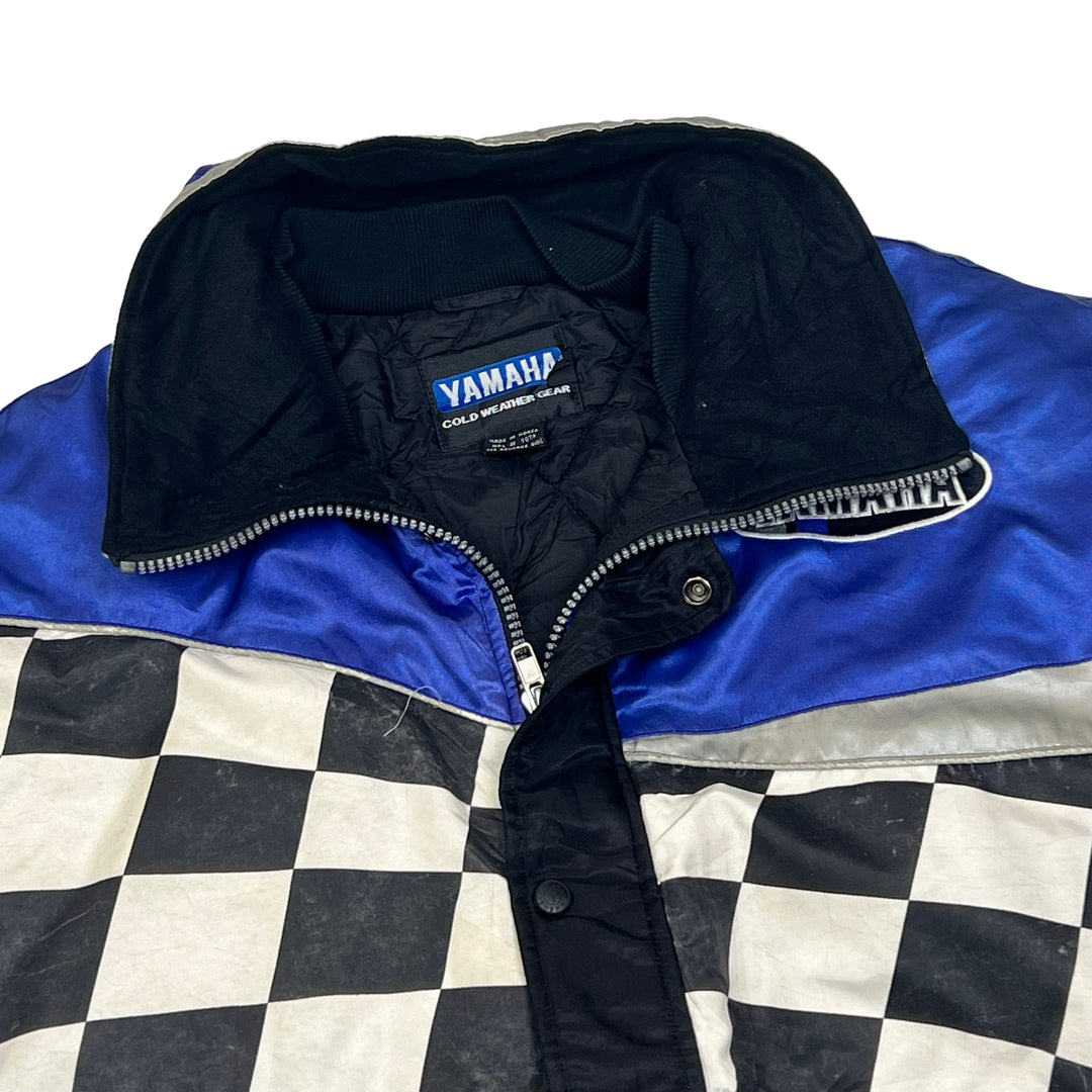 Yamaha 90's Racing Blue & Black Chequered Jacket