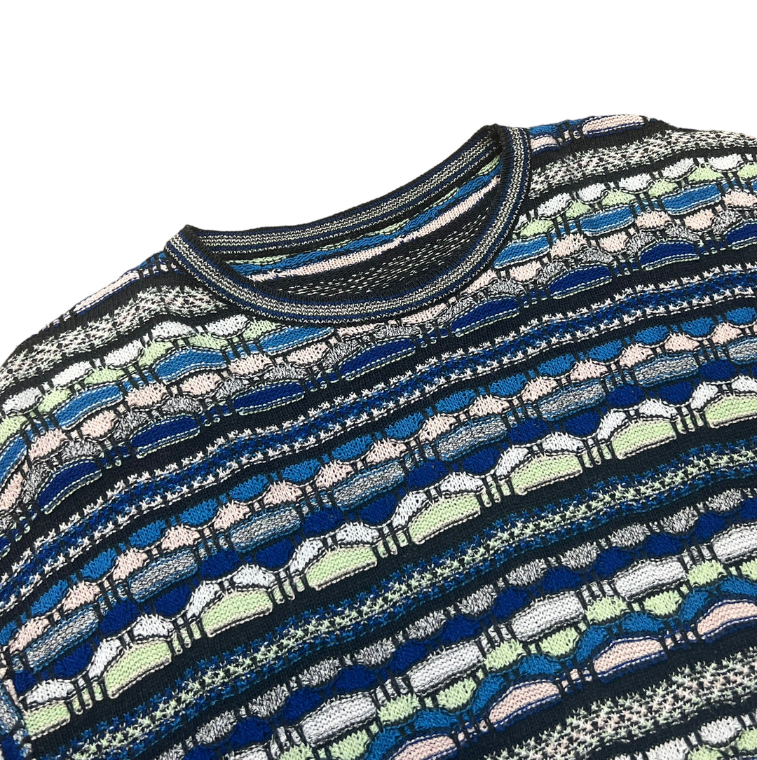 Multicoloured "Coogi Style" Knitted Shirt