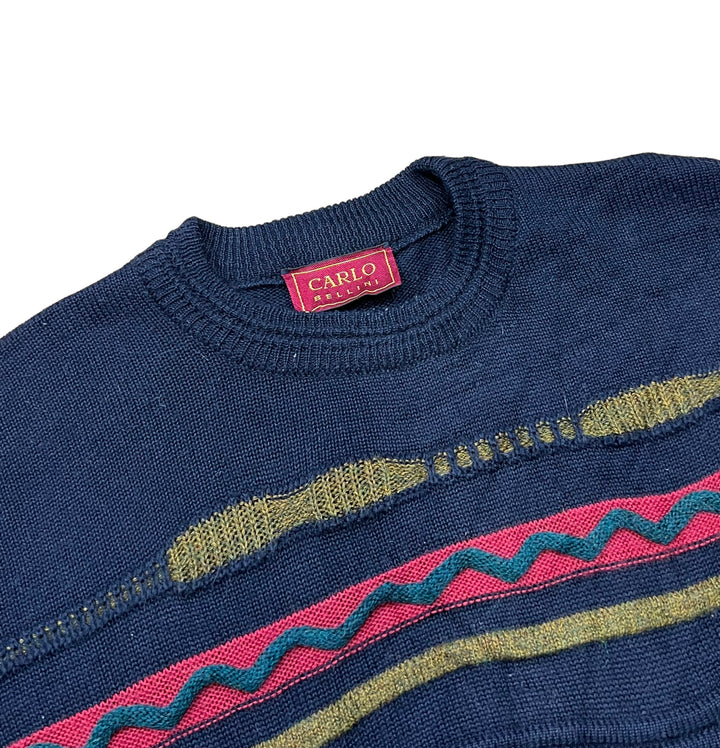 Multicoloured "Coogi Style" Knitted Sweatshirt