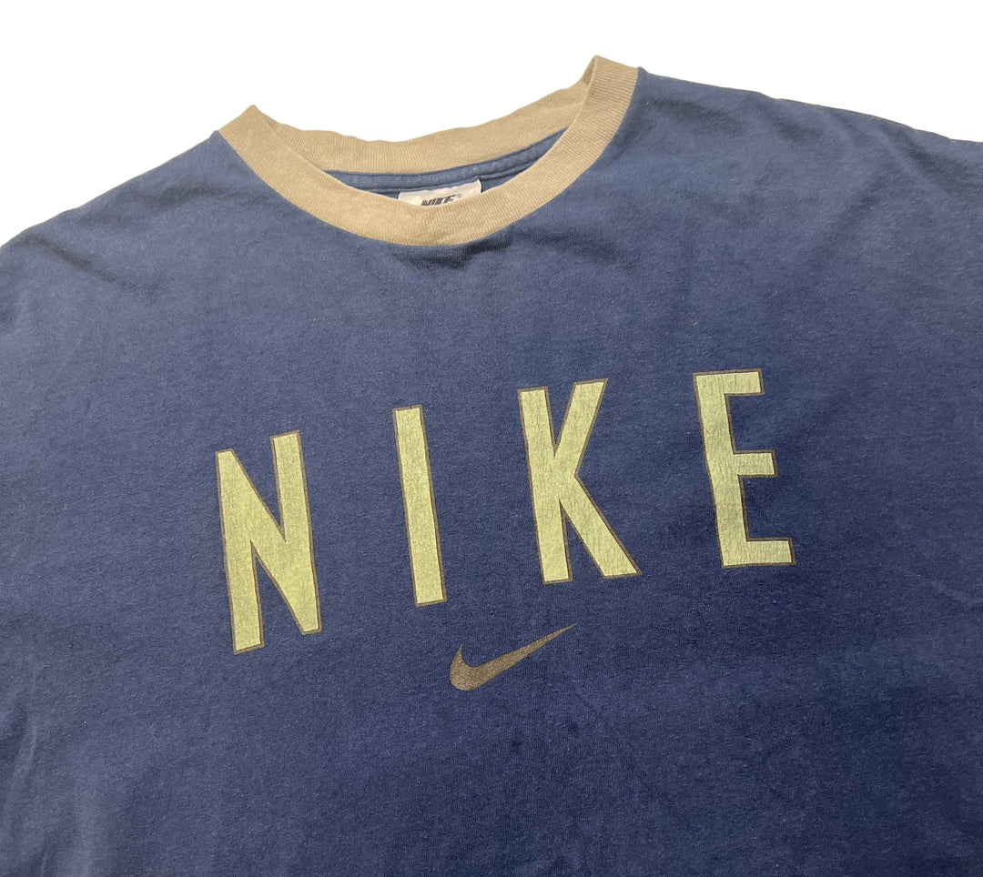 Nike Navy 90'S Spellout Logo T-shirt