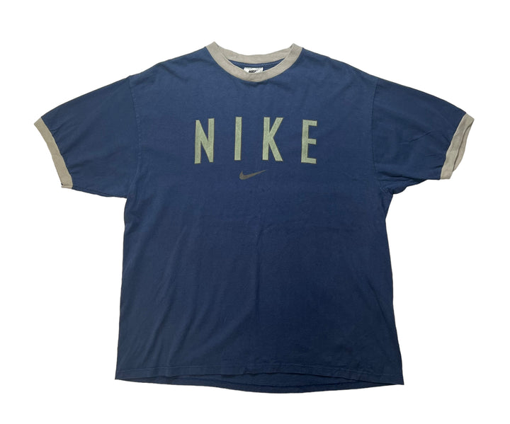 Nike Navy 90'S Spellout Logo T-shirt