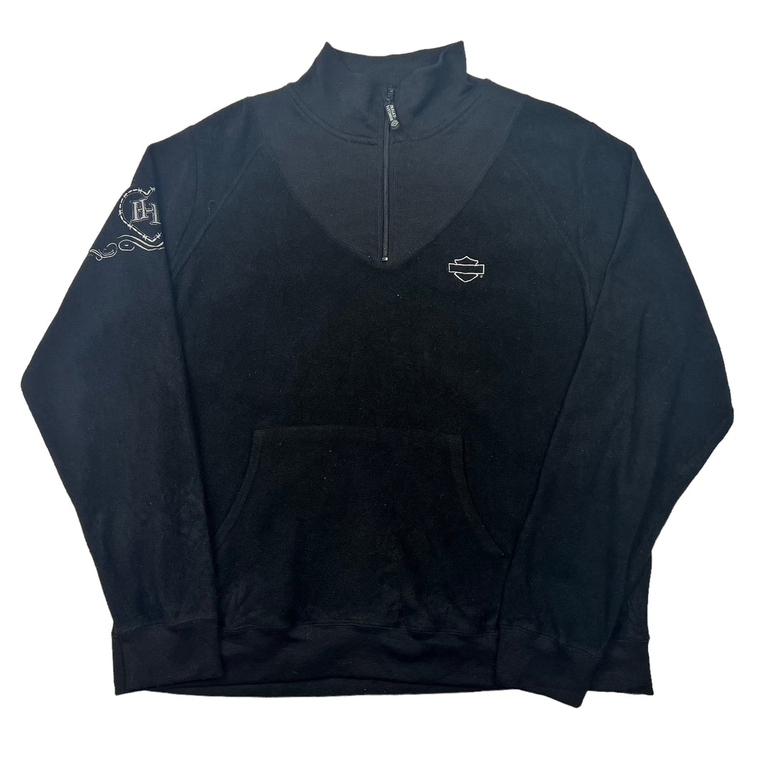 Harley Davidson Black Quarter Zip Fleece