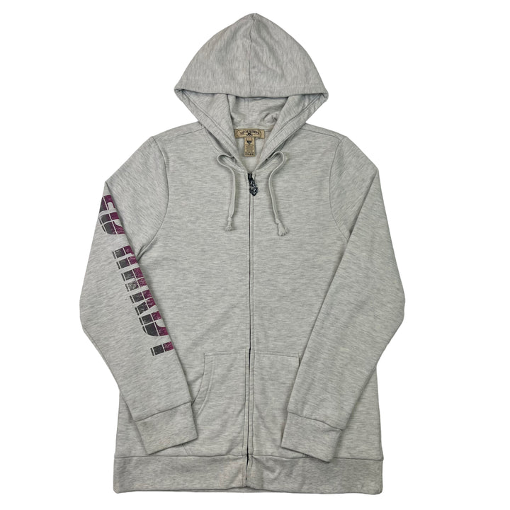 Ed Hardy Grey Zip-Up Hooded Sweatshirt