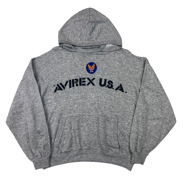 Avirex U.S.A Grey Hooded Sweatshirt