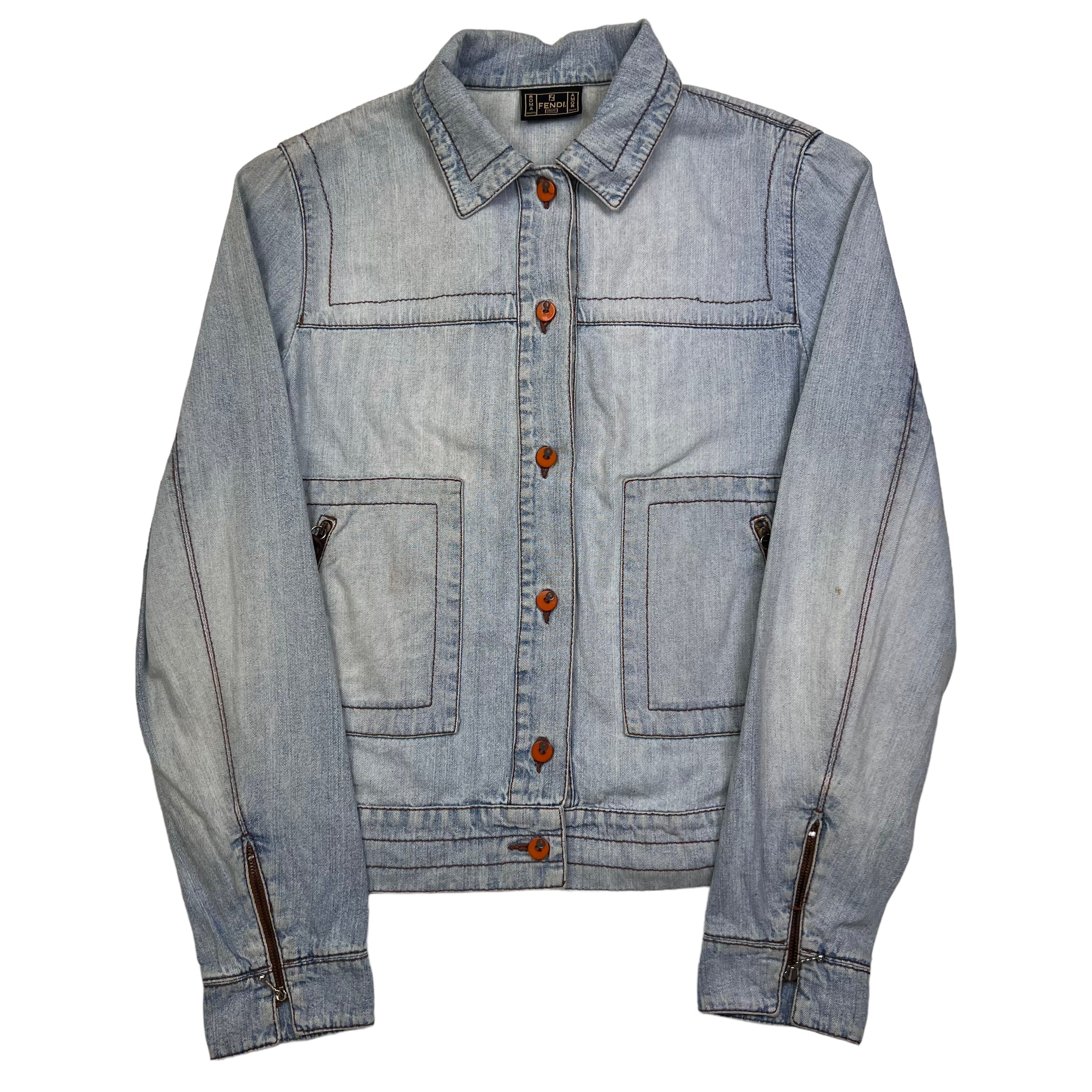 Fendi Women s Blue Denim Jacket Bring It Back