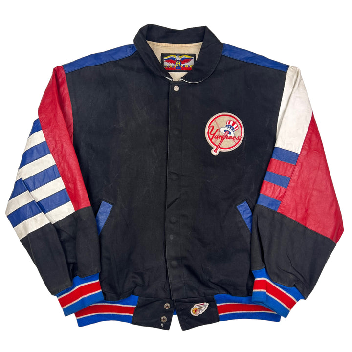 New York Yankees MLB Reversible 90's Vintage Leather Varsity Jacket