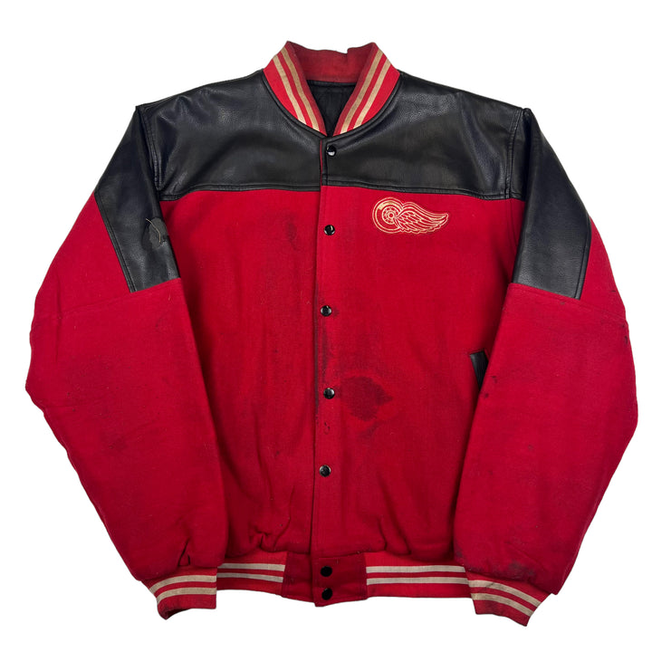 Detroit Red Wings Leather Wool Varsity Jacket