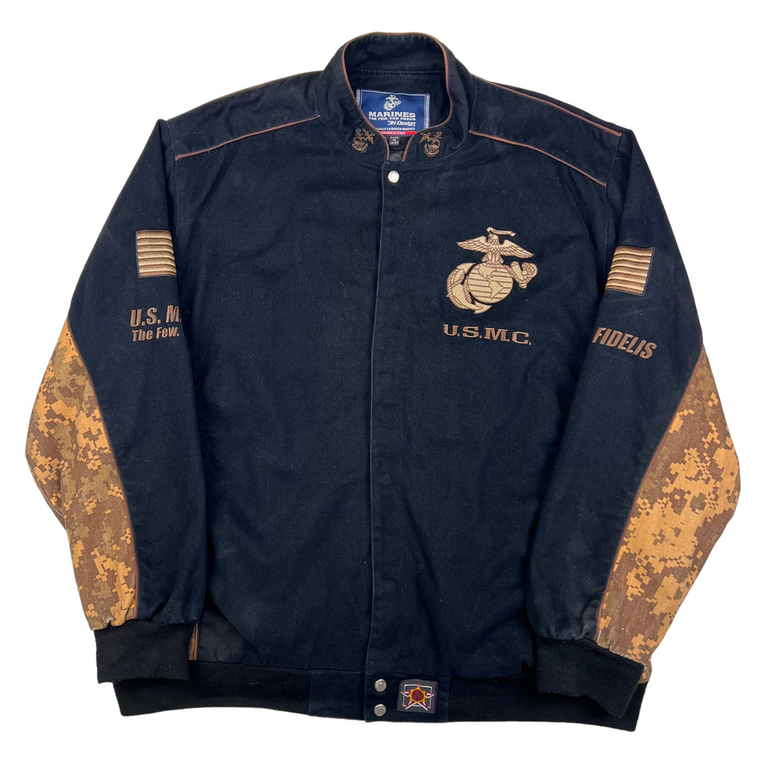 Marines Black Camo Bomber Jacket