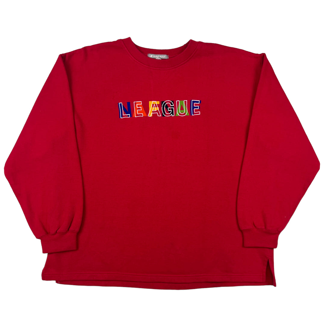 Naf Naf Red 90s League Sweatshirt