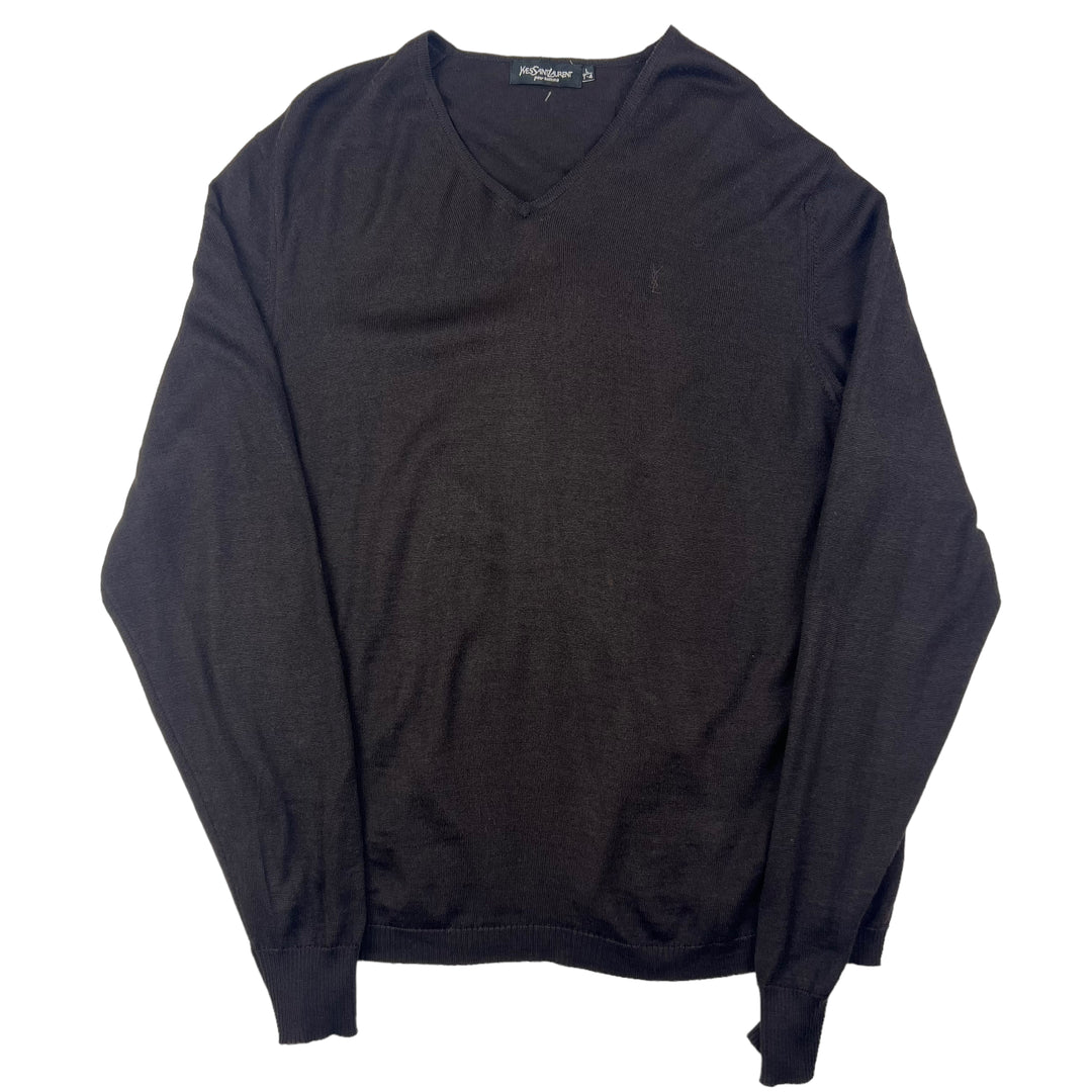 Y'ves Saint Laurent Brown Knitted Sweatshirt