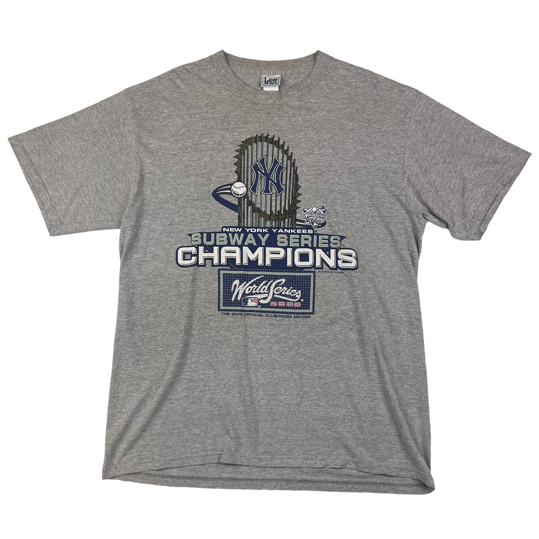 New York Yankees 2000 Subway Series Champions Grey T-shirt